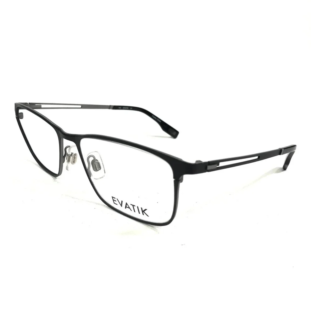 Evatik Eyeglasses Frames 9185 col.M103 Black Grey Rectangular Full Rim 56-17-145